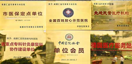 成都仁品耳鼻喉醫院所獲榮譽